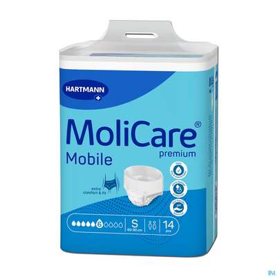 Inkontinenz Molicare Premium/mobile/6 Tropfen Blau S 60-90cm 14st, A-Nr.: 3094591 - 04