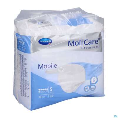 Inkontinenz Molicare Premium/mobile/6 Tropfen Blau S 60-90cm 14st, A-Nr.: 3094591 - 07