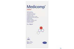 Kompressen Medicomp/extra Vliesstoff 6fach Unsteril 7,5x 7,5cm 100st, A-Nr.: 1652093 - 01