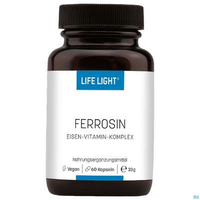 Sie sehen eine Packung Life Light Kapseln Ferrosin (eisen) 60st, Produktbild: 02 Life Light Kapseln Ferrosin (eisen) 60st, A-Nr.: 3134681 - 02