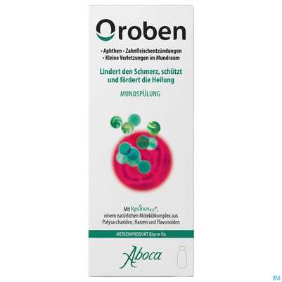 Mundwasser/spuelung Aboca Oroben Aphthen +zahnfleisch- Entzuendung Ab 6jahren 150ml, A-Nr.: 6027129 - 01