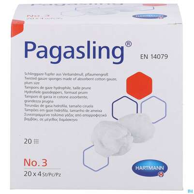 Pagasling Schlinggaze Tupfer Steril Gr 3 80st, A-Nr.: 4397224 - 01