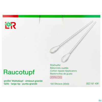 Raucotupf Stiel Gr St 30x5 150st, A-Nr.: 4864097 - 01