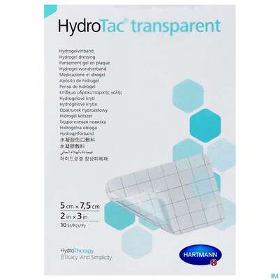 Schaumverband Hydrotac Transparent 5x7,5cm 10st, A-Nr.: 5310521 - 02