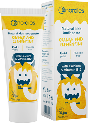 Nordics Zahnpasta Kids Orange-Clementine ohne Fluor, A-Nr.: 5332215 - 01