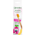 Nordics Zahnpasta Kids Bubble Gum + Öko Zahnbürste Kids Bambus Gelb, A-Nr.: 5666896 - 01