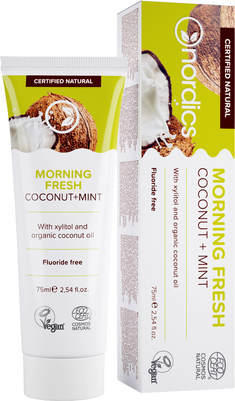 Nordics Zahnpasta Morning Fresh Anti-Karies ohne Fluorid mit Kokos &amp; Minze, A-Nr.: 5332126 - 01