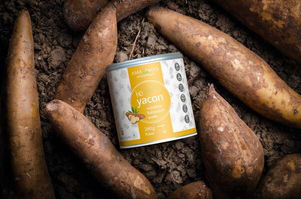 Bio Yacon Pulver, natürliches Präbiotika, Darmgesundheit, 100g, A-Nr.: 5229374 - 03