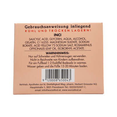 Wurzeltod Kurpackung 6 Pflaster + Bad, A-Nr.: 5034802 - 02