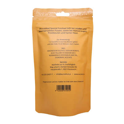 Sie sehen eine Packung Wurzeltod Spezial-Fussbad, Produktbild: 02 Wurzeltod Spezial-Fussbad, A-Nr.: 0723135 - 02