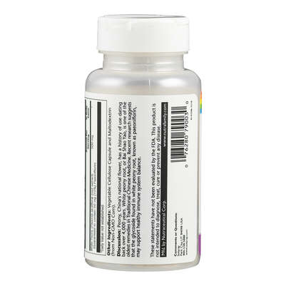 Sie sehen eine Packung Supplementa White Peony Wurzel-Extrakt Kapseln, Produktbild: 03 Supplementa White Peony Wurzel-Extrakt Kapseln, A-Nr.: 5574964 - 03