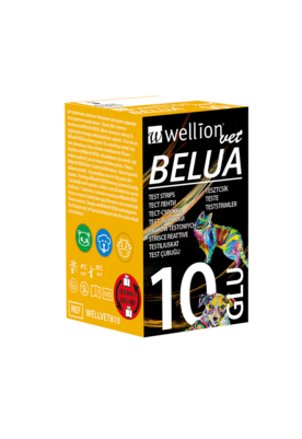 WELLVET810 WellionVet BELUA Blutzuckerteststreifen für Hunde, Katzen und Kühe, 10 Stück, A-Nr.: 4435887 - 01