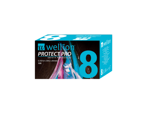 WELL128 Wellion PROTECT PRO Sicherheitspennadeln (Safety Pennadeln), 100 Stück, A-Nr.: 4441824 - 02