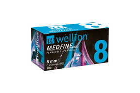 WELL108 Wellion MEDFINE plus Pennadeln, 8 mm, 100 Stück, A-Nr.: 3480093 - 01