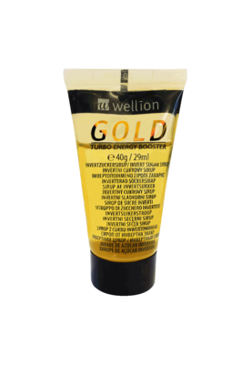 Sie sehen eine Packung Wellion GOLD Invertzuckersirup, Produktbild: 01 Wellion GOLD Invertzuckersirup, A-Nr.: 3463775 - 01