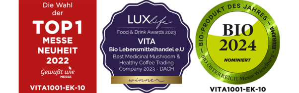 VITA1001 - Bio Vitalkaffee (PREMIUM REISHI-Kaffee) | Holzfaser-Kapsel | 10er ÖKO-Box (Nespresso kompatibel), A-Nr.: 5684109 - 06