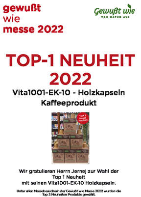 VITA1001 - Bio Vitalkaffee (PREMIUM REISHI-Kaffee) | Holzfaser-Kapsel | 10er ÖKO-Box (Nespresso kompatibel), A-Nr.: 5684109 - 07