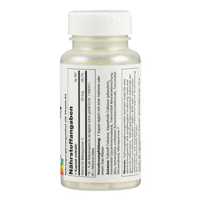Supplementa Vitamin K2 Menaquinon-7 50 mcg Kapseln, A-Nr.: 5598060 - 02