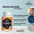 Sie sehen eine Packung Vitamaze Vitamin B Complex extra hochdosiert vegan, Produktbild: 03 Vitamaze Vitamin B Complex extra hochdosiert vegan, A-Nr.: 5179400 - 03
