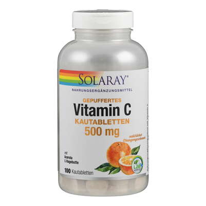Sie sehen eine Packung Supplementa Vitamin C Kautabletten, gepuffert, 500 mg Orange, Produktbild: 01 Supplementa Vitamin C Kautabletten, gepuffert, 500 mg Orange, A-Nr.: 5597830 - 01