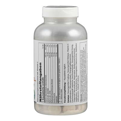 Sie sehen eine Packung Supplementa Vitamin C Kautabletten, gepuffert, 500 mg Orange, Produktbild: 02 Supplementa Vitamin C Kautabletten, gepuffert, 500 mg Orange, A-Nr.: 5597830 - 02