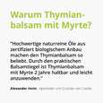 Sie sehen eine Packung Thymianbalsam mit Myrte für Erwachsene, Produktbild: 03 Thymianbalsam mit Myrte für Erwachsene, A-Nr.: 4352747 - 03