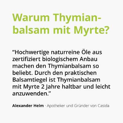 Sie sehen eine Packung Thymianbalsam mit Myrte für Erwachsene, Produktbild: 03 Thymianbalsam mit Myrte für Erwachsene, A-Nr.: 4352747 - 03