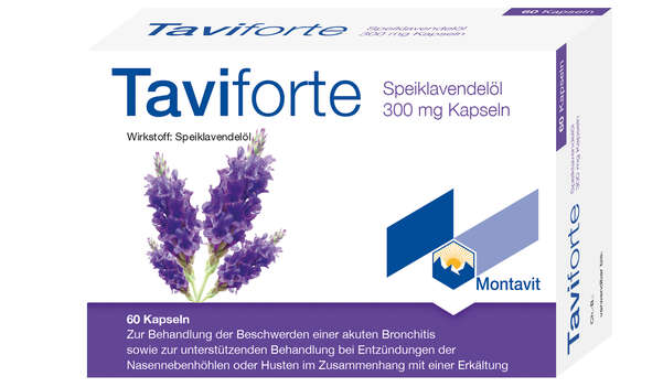 Sie sehen eine Packung Taviforte Kapseln, Produktbild: 01 Taviforte Kapseln, A-Nr.: 4956014 - 01