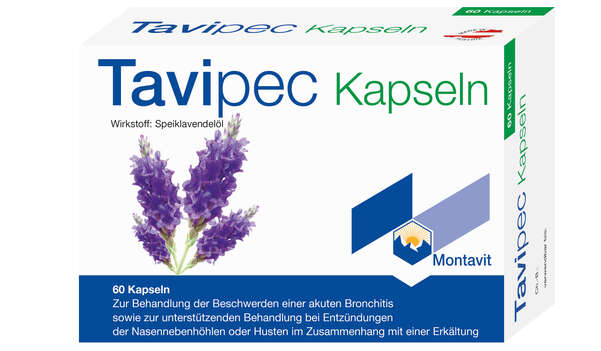 Sie sehen eine Packung Tavipec Kapseln, Produktbild: 01 Tavipec Kapseln, A-Nr.: 2453007 - 01