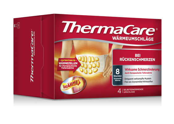 Sie sehen eine Packung ThermaCare® Rücken 4 Stk., Produktbild: 01 ThermaCare® Rücken 4 Stk., A-Nr.: 3442885 - 01