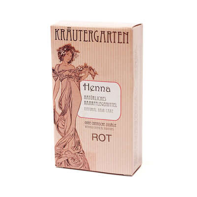 Sie sehen eine Packung Henna Pulver Rot 80g, Produktbild: 01 Henna Pulver Rot 80g, A-Nr.: 1376173 - 01