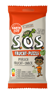 Sie sehen eine Packung S.O.S. Frucht-Puzzle Pfirsich, Produktbild: 01 S.O.S. Frucht-Puzzle Pfirsich, A-Nr.: 5642068 - 01