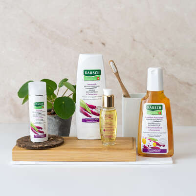 Sie sehen eine Packung RAUSCH Kamillen-Amaranth REPAIR-SHAMPOO, Produktbild: 03 RAUSCH Kamillen-Amaranth REPAIR-SHAMPOO, A-Nr.: 2155824 - 03