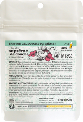 Sie sehen eine Packung Duschgel Pulver Kokosmilch StepOne, Produktbild: 01 Duschgel Pulver Kokosmilch StepOne, A-Nr.: 5454272 - 01
