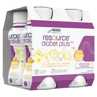 Sie sehen eine Packung Resource® Diabet Plus, Produktbild: 03 Resource® Diabet Plus, A-Nr.: 4383794 - 03