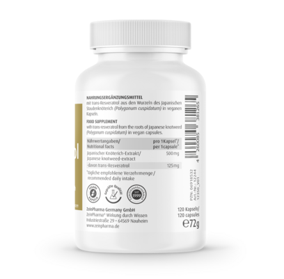 Zeinpharma Resveratrol 125 mg Kapseln, A-Nr.: 3852991 - 03