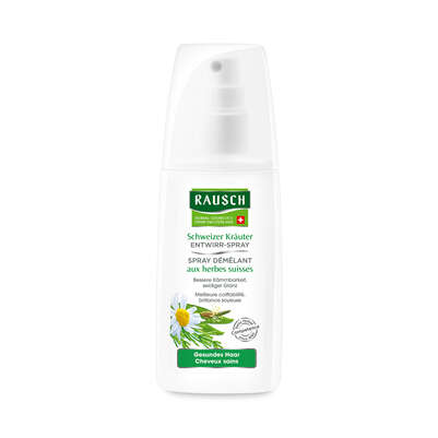 Sie sehen eine Packung RAUSCH Schweizer Kräuter ENTWIRR-SPRAY, Produktbild: 01 RAUSCH Schweizer Kräuter ENTWIRR-SPRAY, A-Nr.: 2155534 - 01