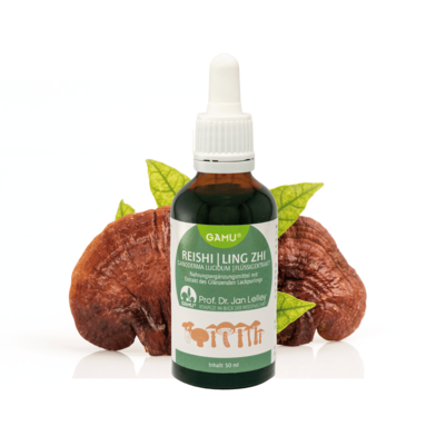 Sie sehen eine Packung Gamu Reishi Flüssigextrakt, Produktbild: 01 Gamu Reishi Flüssigextrakt, A-Nr.: 5600348 - 01
