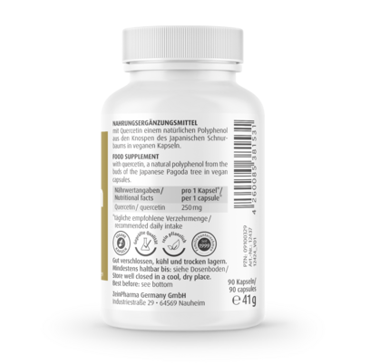 Zeinpharma Quercetin 250 mg Kapseln, A-Nr.: 3874610 - 03