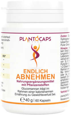 Sie sehen eine Packung plantoCAPS Endlich Abnehmen Kapseln, Produktbild: 01 plantoCAPS Endlich Abnehmen Kapseln, A-Nr.: 4294139 - 01