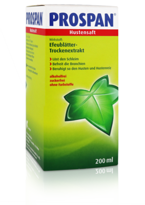 Sie sehen eine Packung Prospan® Hustensaft 200ml, Produktbild: 02 Prospan® Hustensaft 200ml, A-Nr.: 2475428 - 02