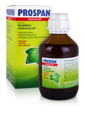 Sie sehen eine Packung Prospan® Hustensaft 200ml, Produktbild: 07 Prospan® Hustensaft 200ml, A-Nr.: 2475428 - 07