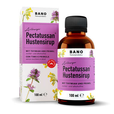 Sie sehen eine Packung Arlberger Pectatussan Hustensirup, Produktbild: 01 Arlberger Pectatussan Hustensirup, A-Nr.: 4176894 - 01