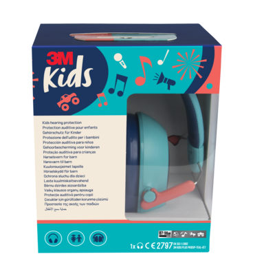 3M™Gehörschutz für Kinder mit Gehörschutz, türkis (87-98 dB), A-Nr.: 5672307 - 01