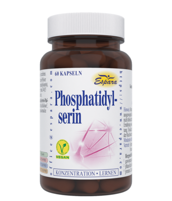 Sie sehen eine Packung Espara Phosphatidylserin Kapseln, Produktbild: 01 Espara Phosphatidylserin Kapseln, A-Nr.: 2713661 - 01