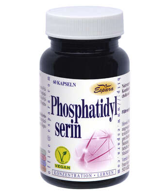 Sie sehen eine Packung Espara Phosphatidylserin Kapseln, Produktbild: 02 Espara Phosphatidylserin Kapseln, A-Nr.: 2713661 - 02