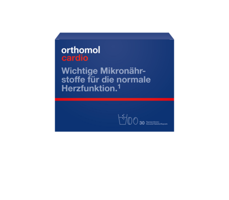 Sie sehen eine Packung Orthomol Cardio, Produktbild: 01 Orthomol Cardio, A-Nr.: 3170949 - 01