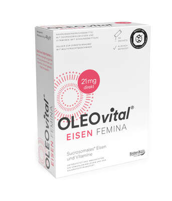 Sie sehen eine Packung OLEOvital® Eisen Femina, Produktbild: 02 OLEOvital® Eisen Femina, A-Nr.: 4540242 - 02