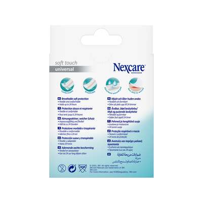 Sie sehen eine Packung Nexcare™ Soft Touch Universal Pflaster, 1 m x 8 cm, 1/Packung, Produktbild: 02 Nexcare™ Soft Touch Universal Pflaster, 1 m x 8 cm, 1/Packung, A-Nr.: 5738006 - 02
