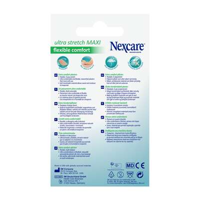 Nexcare™ Ultra Stretch MAXI Comfort Flexible Pflaster, 50 mm x 101 mm, 5/Packung, A-Nr.: 5436541 - 02